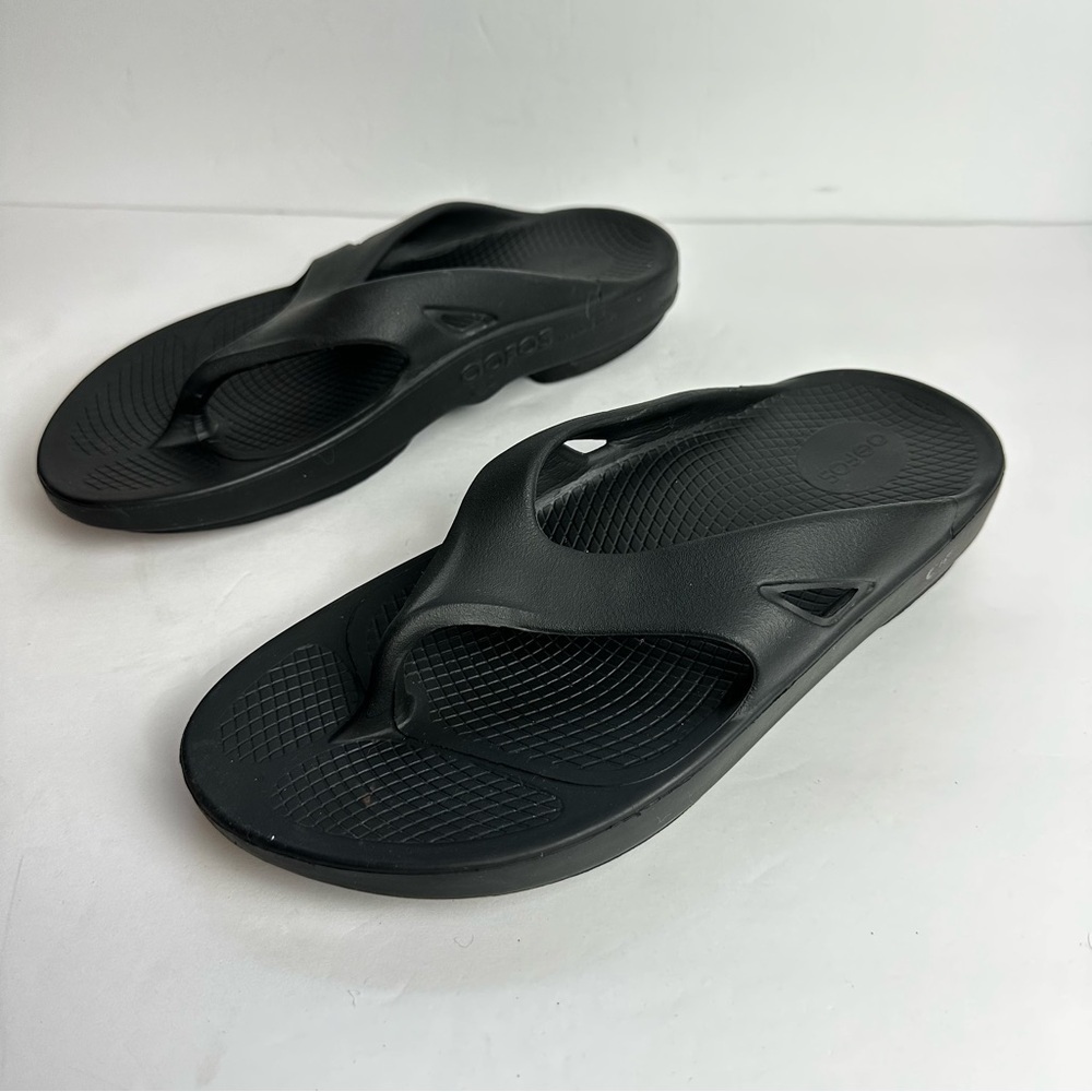Oofos Ooriginal Recovery Sandals Women's 12 or Men's 11 Flip Flops Black Shoes - Picture 5 of 8